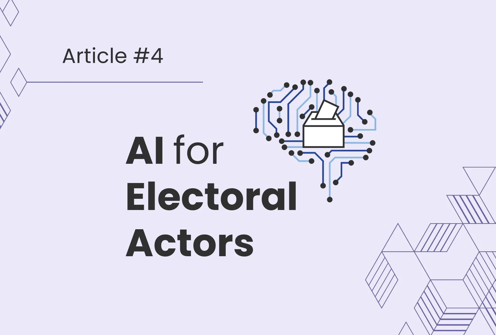 The AI for Electoral Actors project logo and text stating 